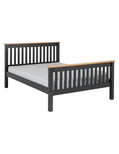 Monaco 4FT6 High End Bed - Grey/Oak Effe | Murphy Furniture 2