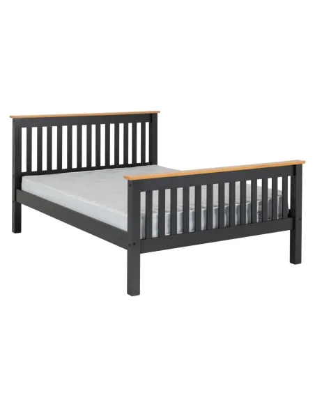 Monaco 4FT6 High End Bed - Grey/Oak Effe | Murphy Furniture