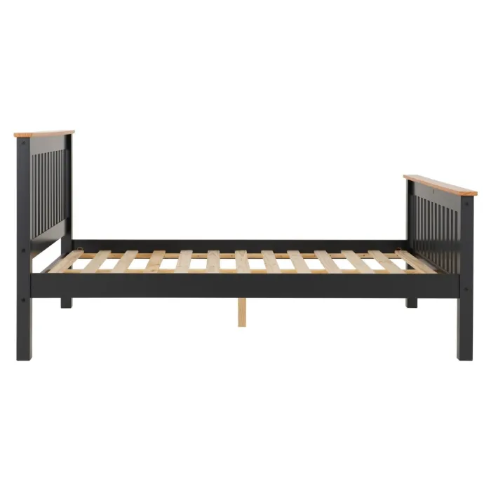 Monaco 4FT6 High End Bed - Grey/Oak Effe | Murphy Furniture