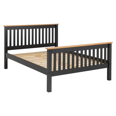 Monaco 4FT6 High End Bed - Grey/Oak Effe | Murphy Furniture