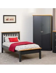 Monaco 3FT Low End Bed - Grey/Oak Effect | Murphy Furniture