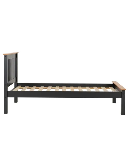 Monaco 3FT Low End Bed - Grey/Oak Effect | Murphy Furniture