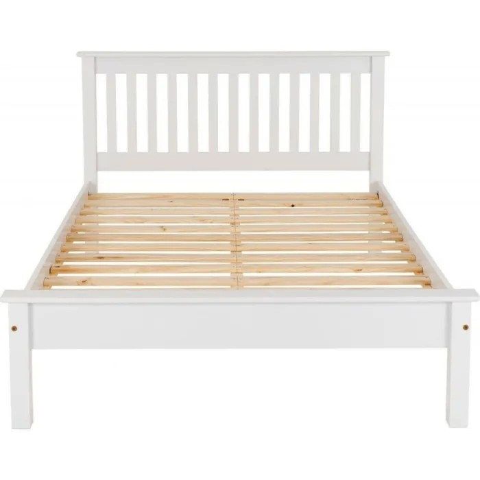 Monaco 5FT Low End Bed - White | Murphy Furniture