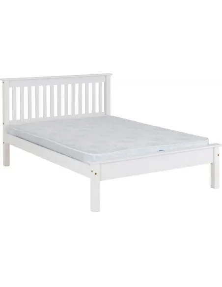 Monaco 5FT Low End Bed - White | Murphy Furniture