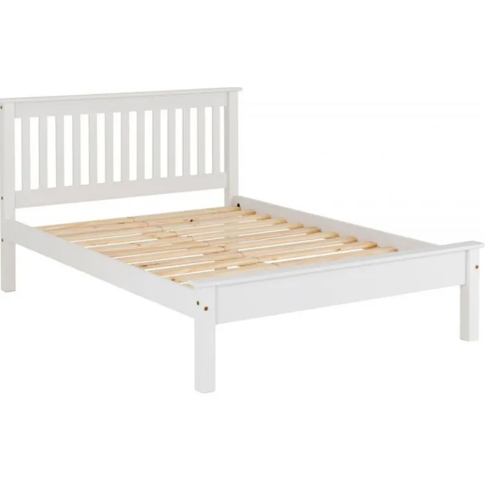 Monaco 5FT Low End Bed - White | Murphy Furniture