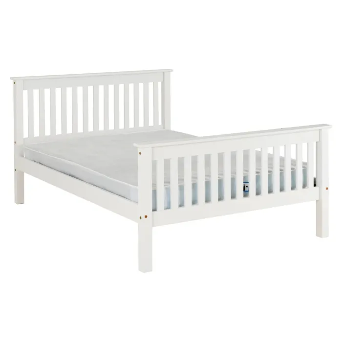 Monaco 4FT6 High End Bed - White | Murphy Furniture
