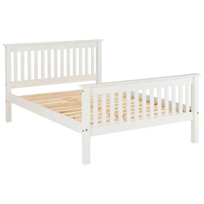 Monaco 4FT6 High End Bed - White | Murphy Furniture