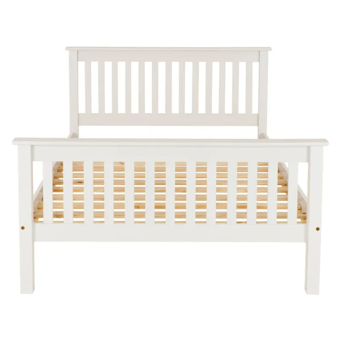 Monaco 4FT High End Bed - White | Murphy Furniture