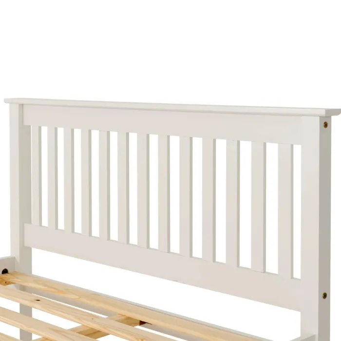 Monaco 4FT High End Bed - White | Murphy Furniture