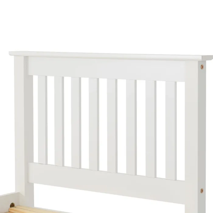 Monaco 3FT Low End Bedframe - White | Murphy Furniture