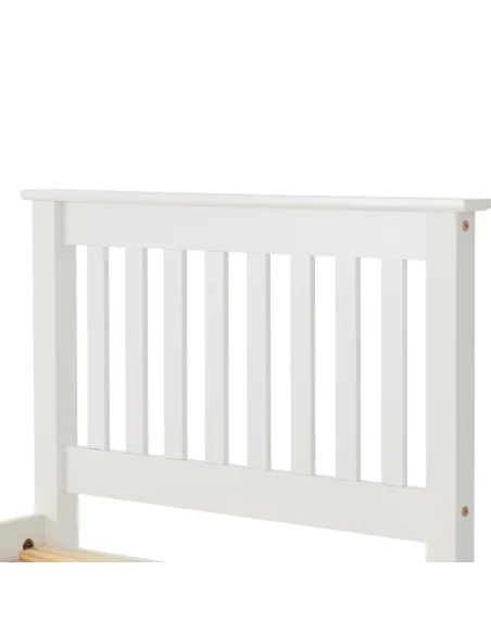 Monaco 3FT Low End Bedframe - White | Murphy Furniture