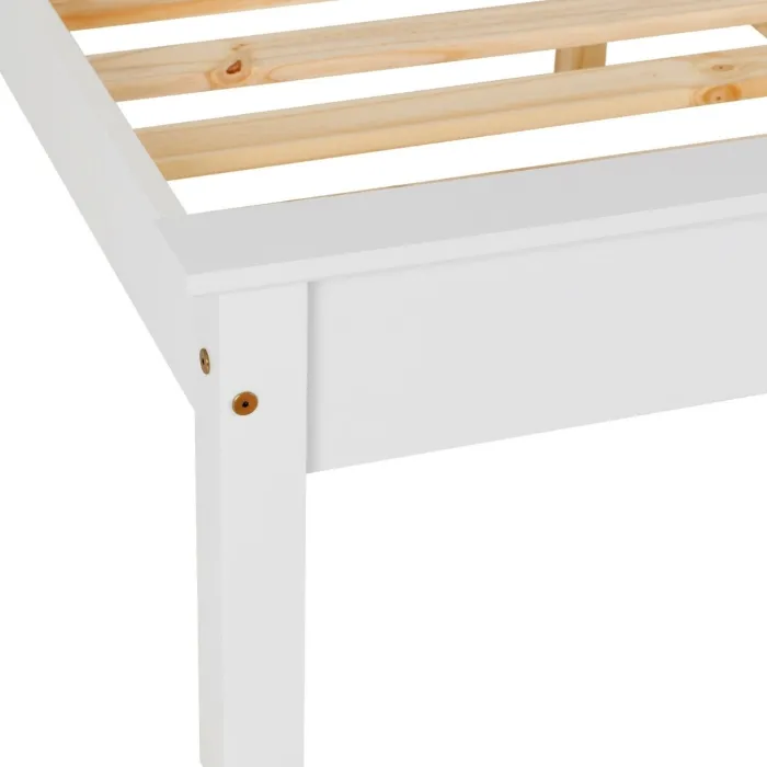 Monaco 3FT Low End Bedframe - White | Murphy Furniture