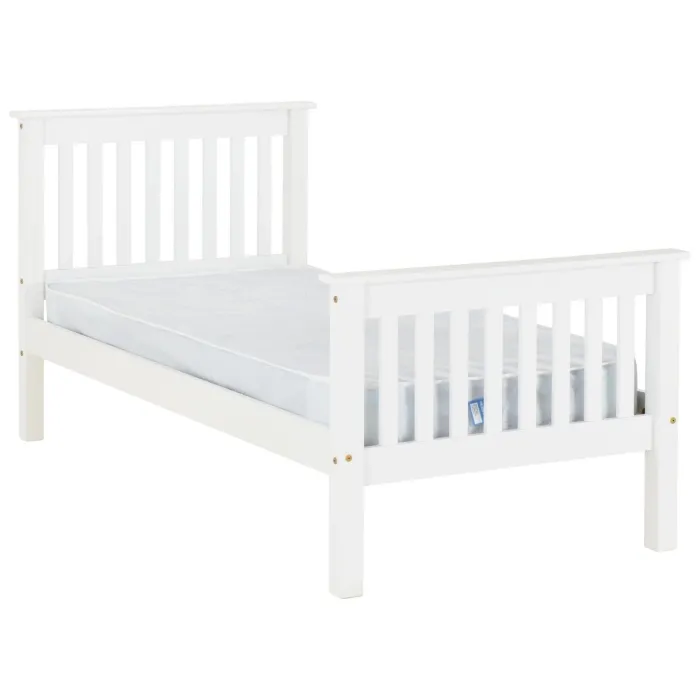 Monaco 3FT White High End Bedframe | Murphy Furniture