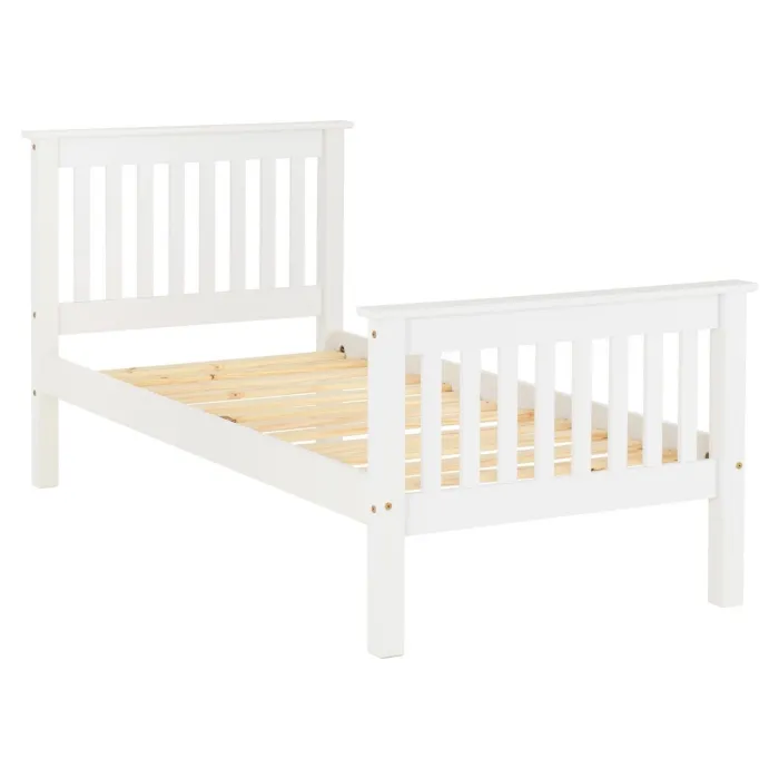 Monaco 3FT White High End Bedframe | Murphy Furniture