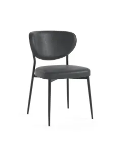 Halston Chair  - Charcoal PU | Murphy Furniture
