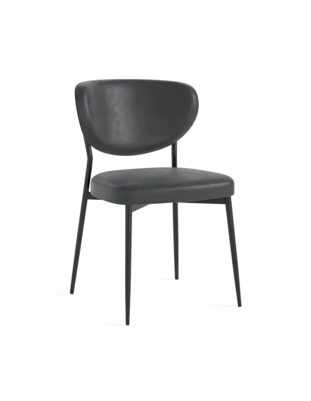 Halston Chair  - Charcoal PU | Murphy Furniture