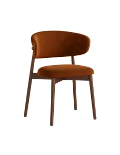 Monarch Dining Chair - Rustic Orange Vel | Murphy Furniture