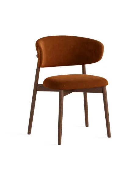Monarch Dining Chair - Rustic Orange Vel | Murphy Furniture