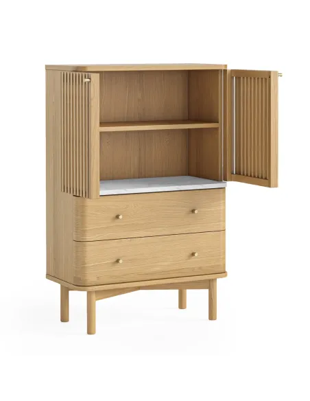 Boardwalk Natural Shoe Cabinet - Marble | Murphy Furniture