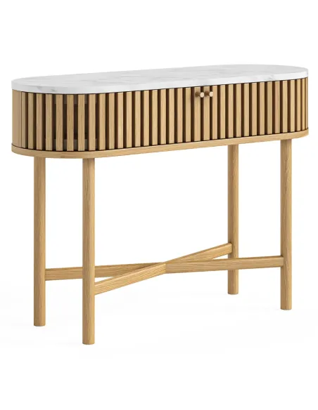 Boardwalk Natural Oval Console Table - M | Murphy Furniture