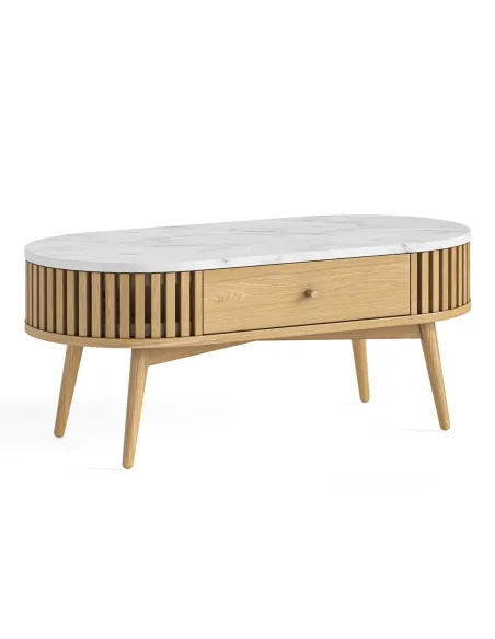 Boardwalk Natural Oval Coffee Table - Ma | Murphy Furniture