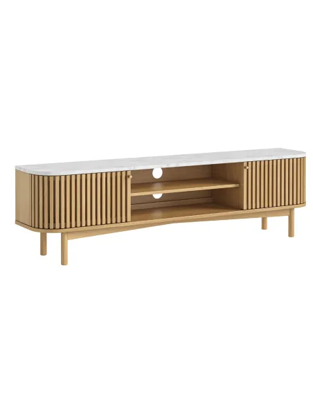 Boardwalk Natural Large TV Unit - Marble | Murphy Furniture