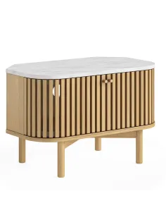 Boardwalk Natural Corner TV Unit - Marbl | Murphy Furniture