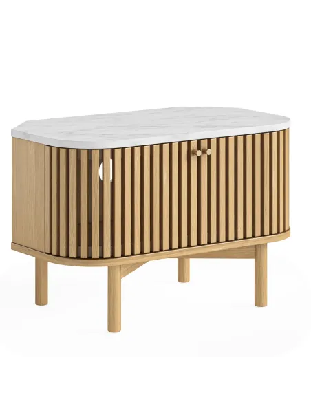 Boardwalk Natural Corner TV Unit - Marbl | Murphy Furniture