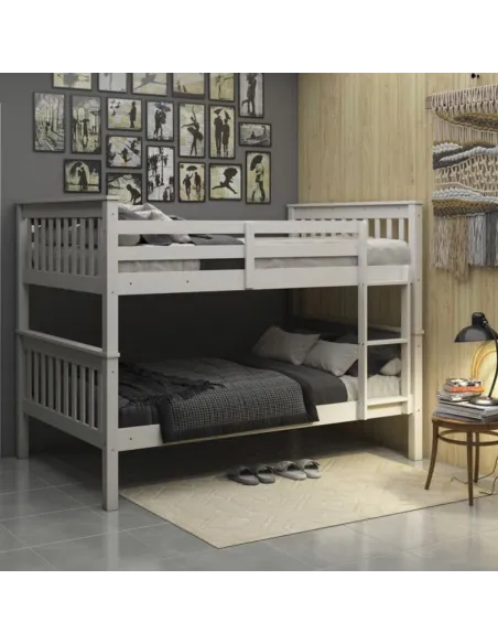 Bounty Quad Bunk – Grey (4FT Top & Bottom) | Murphy Furniture