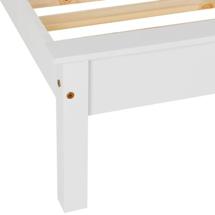 Monaco 4ft Low End Bed Set - White (Bed | Murphy Furniture