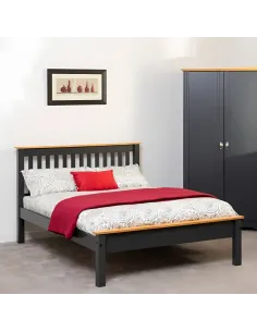 Monaco 4ft Low End Bed Set - Grey (Bed & | Murphy Furniture