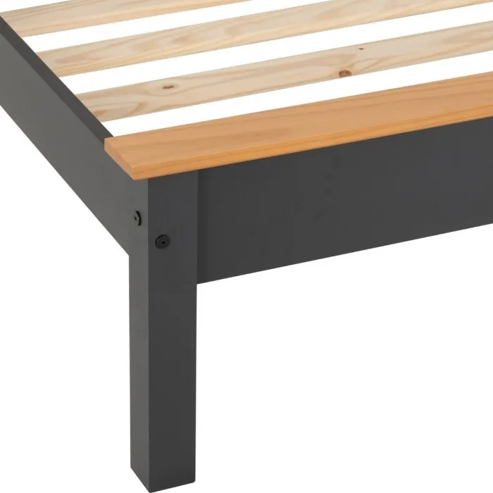 Monaco 4ft Low End Bed Set - Grey (Bed & | Murphy Furniture