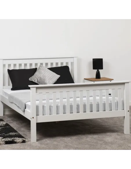 Monaco 4FT6 High End Bed Set - White (Be | Murphy Furniture