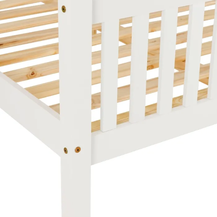 Monaco 4FT6 High End Bed Set - White (Be | Murphy Furniture