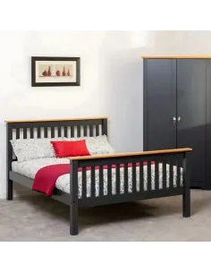 Monaco 4FT6 High End Bed Set - Grey (Bed | Murphy Furniture