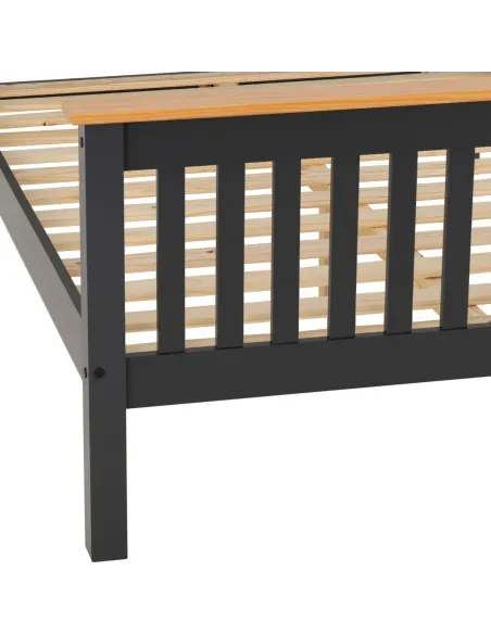 Monaco 4FT6 High End Bed Set - Grey (Bed | Murphy Furniture