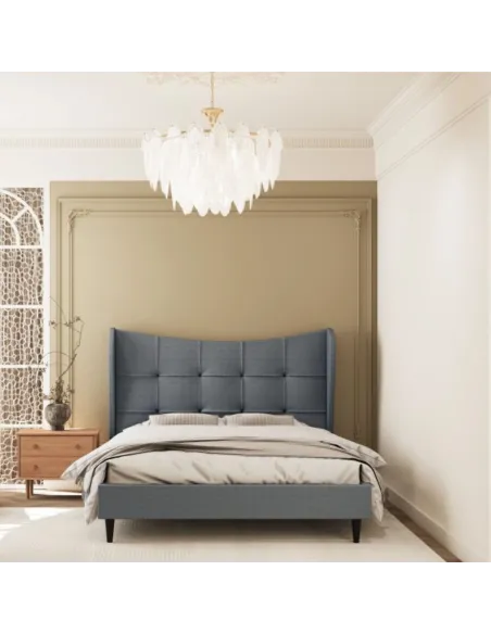 Verona 4FT6 Bed - Grey Fabric | Murphy Furniture