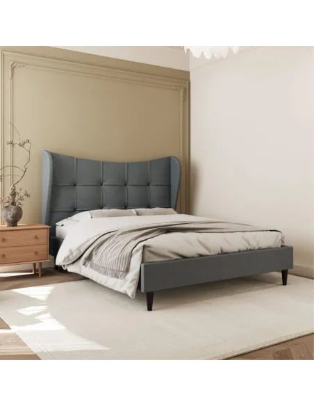 Verona 4FT6 Bed - Grey Fabric | Murphy Furniture