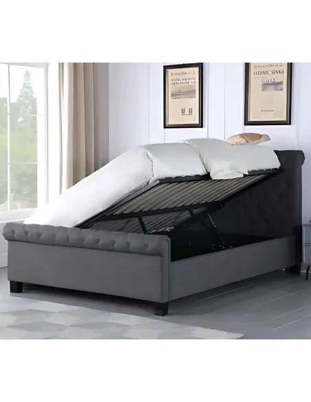 Layla 5ft Storage Bed - Grey | Murphy Furniture