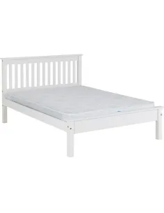 Monaco 4ft6 Low Foot End Bedframe - White | Murphy Furniture 2