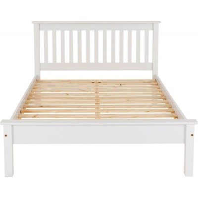 Monaco 4ft6 Low Foot End Bedframe - White | Murphy Furniture