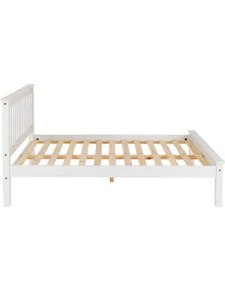 Monaco 4ft6 Low Foot End Bedframe - White | Murphy Furniture
