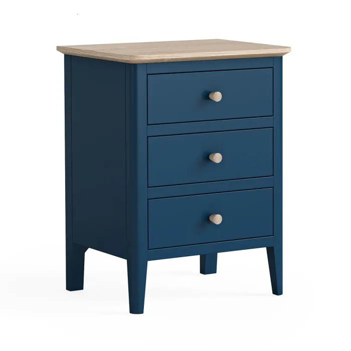 Marlow Bedside Locker - Navy | Murphy Furniture