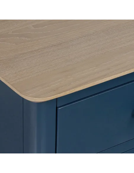 Marlow Narrow Bedside Locker - Navy