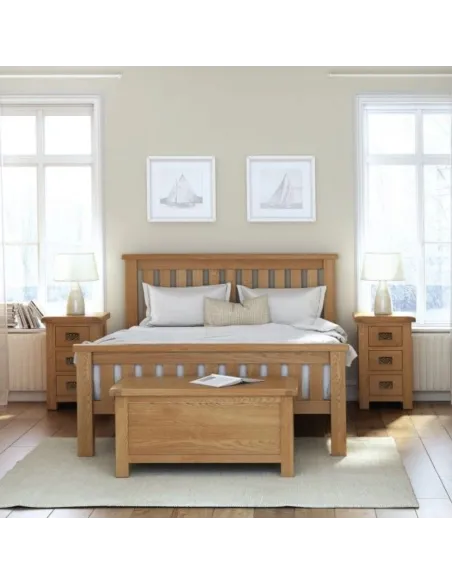 Astoria 5ft Slatted Bedframe - Warm Wax