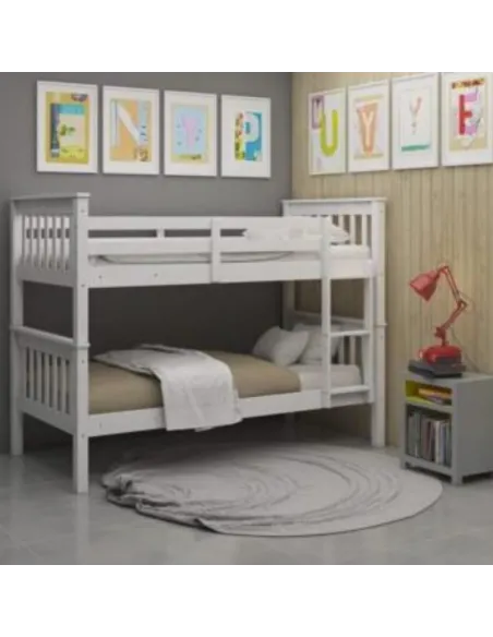 Bounty Single Bunk Bed – White | Murphy Furniture