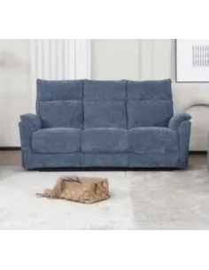 Alessia Manual Recliner Sofa Combination - Blue 2