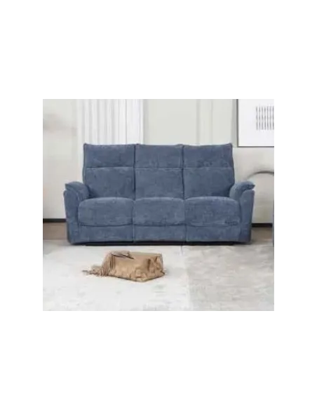 Alessia Manual Recliner Sofa Combination - Blue