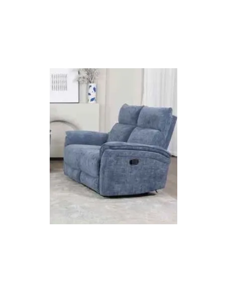Alessia Manual Recliner Sofa Combination - Blue