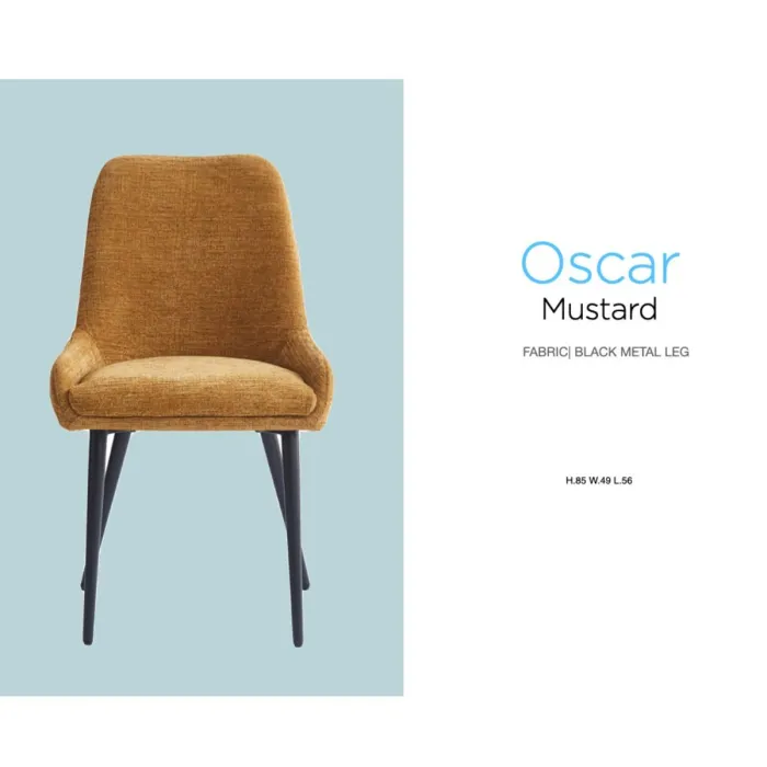 Oscar Dining Chair - Mustard